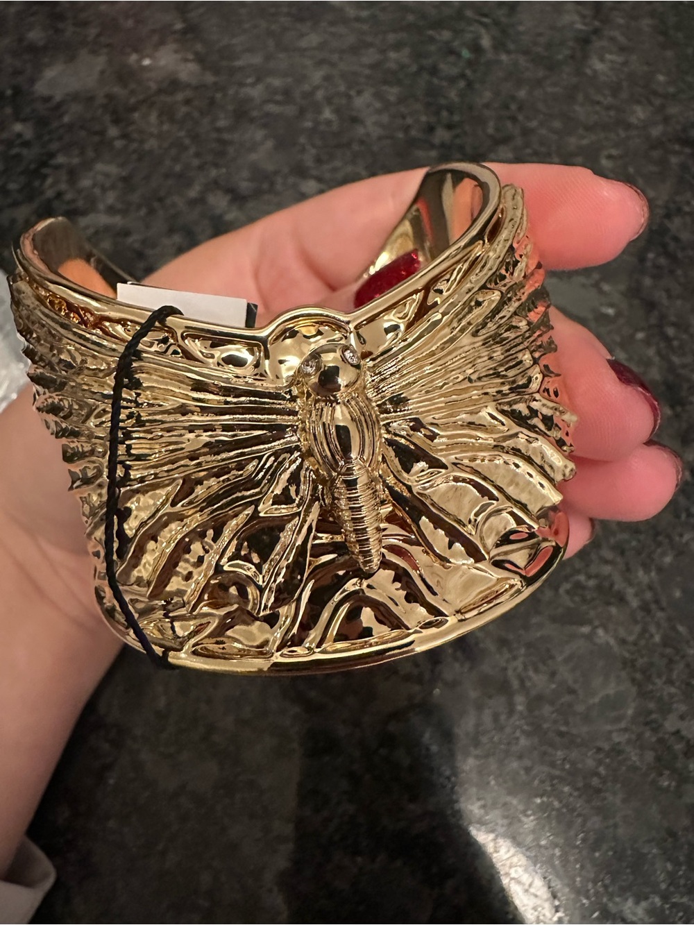White House Black Market Gold Butterfly Cuff Bracelet